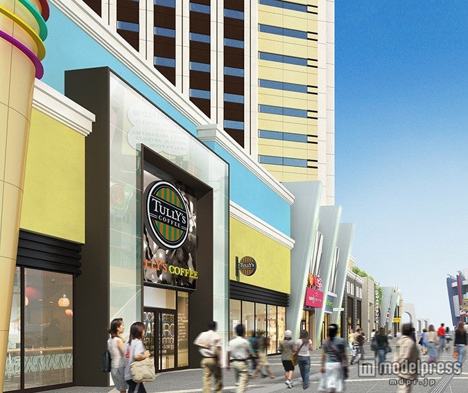 関西初上陸の3つの店舗も立ち並ぶ様子