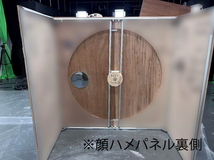 7凸スタジオロケで制作した顔ハメパネル裏側(C)ABCテレビ