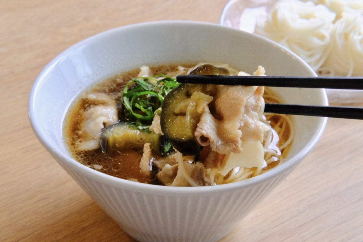 加藤綾菜　豚ナスそうめん