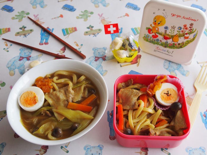 「懐かしカレーうどん→焼きカレーうどん」