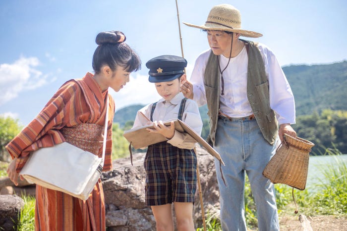 永瀬ゆずな、木村優来、阿部サダヲ「あんぱん」第2話(C)NHK