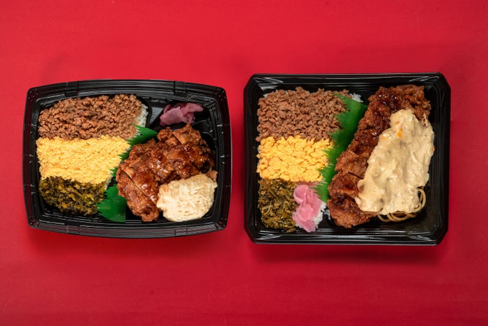 「3色そぼろ&チキン南蛮弁当」税込680円