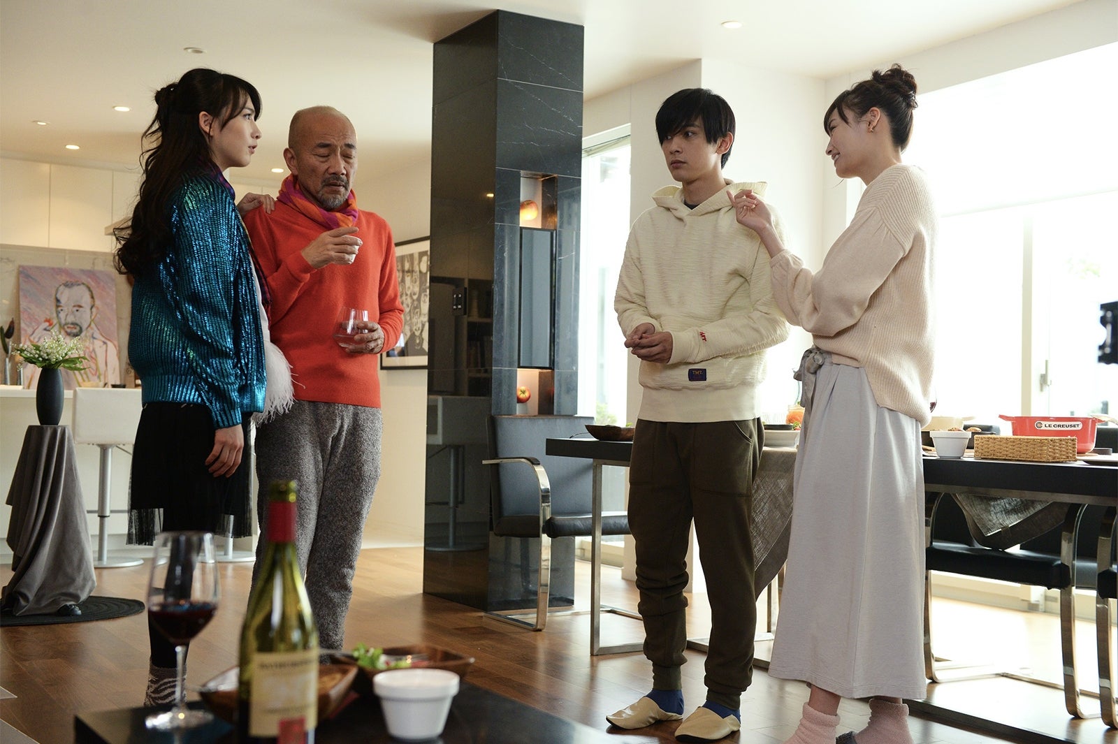 知英、竹中直人、吉沢亮、大政絢（C）清智英・大倉かおり/講談社・2018映画「レオン」製作委員会