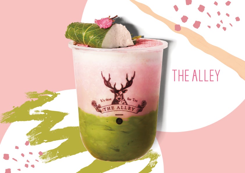ジ アレイ、春限定さくらスムージー＆抹茶ラテ登場 豆乳カスタムもスタート