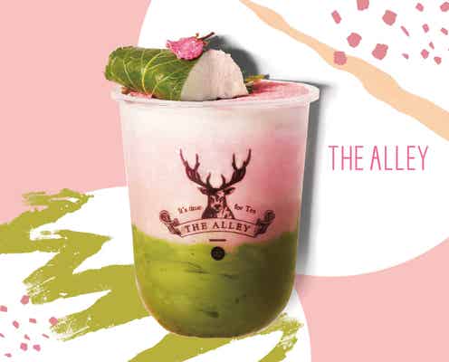 ジ アレイ、春限定さくらスムージー&抹茶ラテ登場 豆乳カスタムもスタート