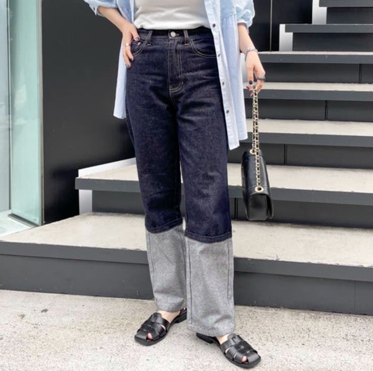 ロングロールアップデニムパンツ/FREDY&GLOSTER(提供画像)