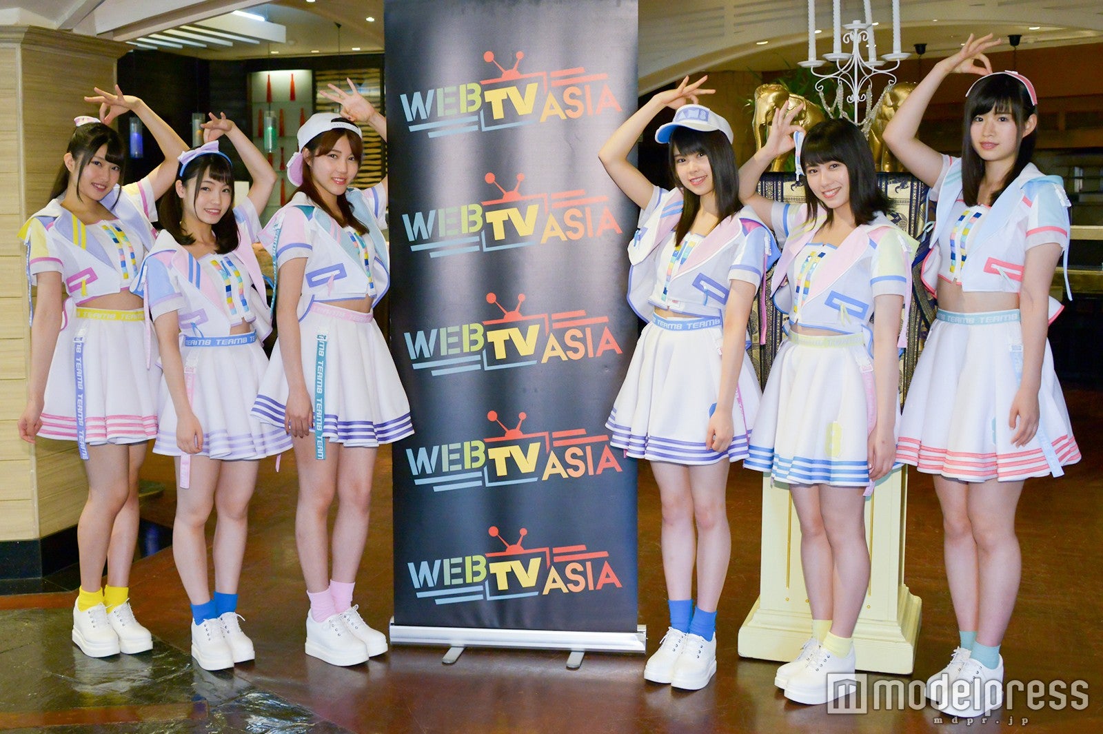 左から：行天優莉奈、高橋彩音、舞木香純、吉川七瀬、清水麻璃亜、佐藤朱 （C）モデルプレス