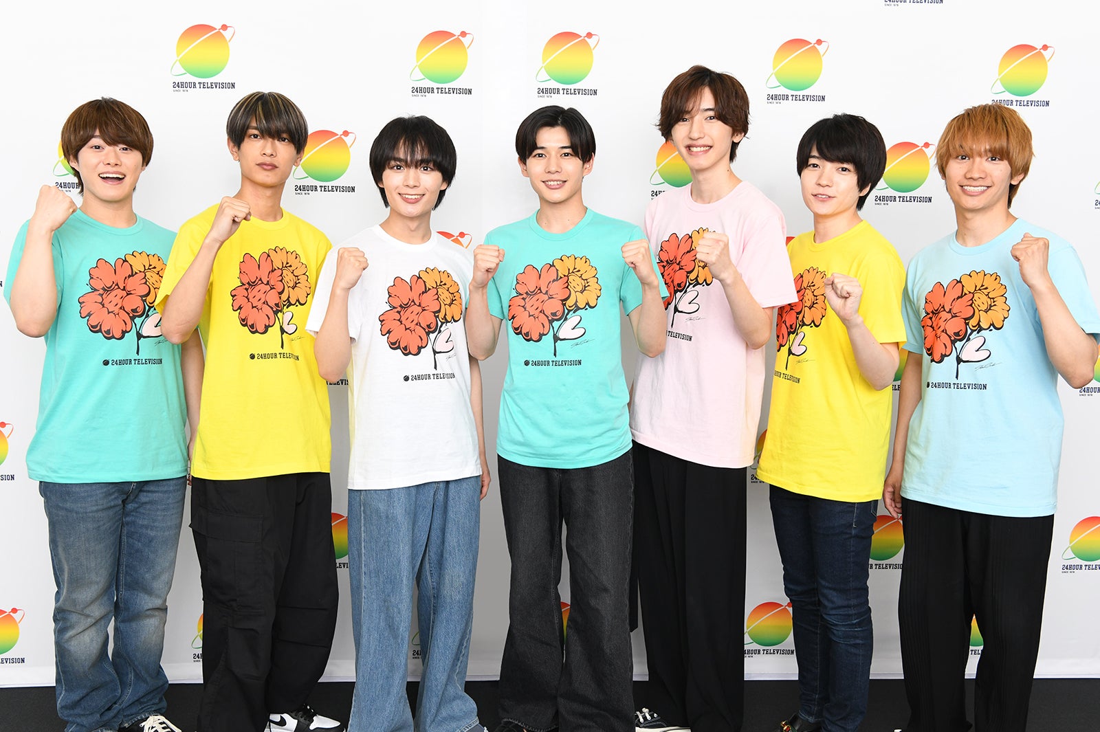 なにわ男子「24時間テレビ」チャリTシャツ発表 長尾謙杜命名の新色