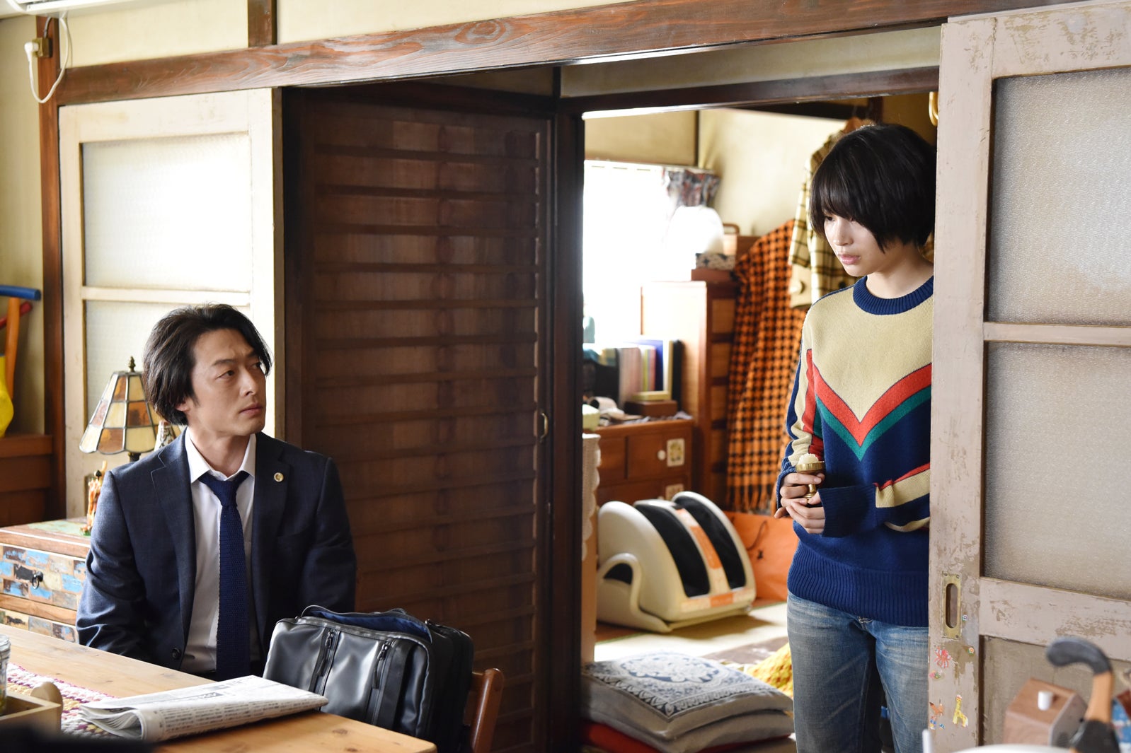 和田聰宏、広瀬すず（C）日本テレビ