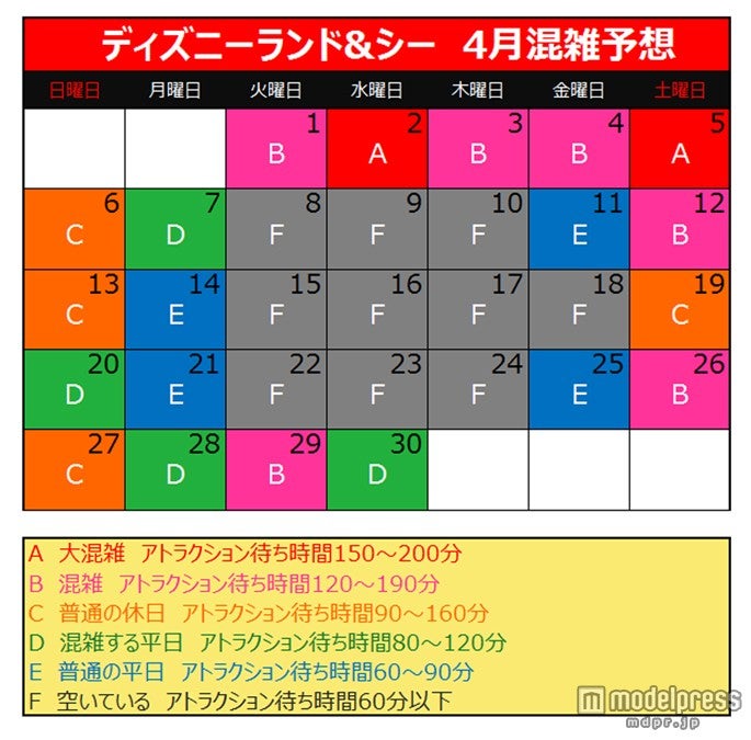 画像4 8 ディズニーランド シー 4月の混雑予想 モデルプレス
