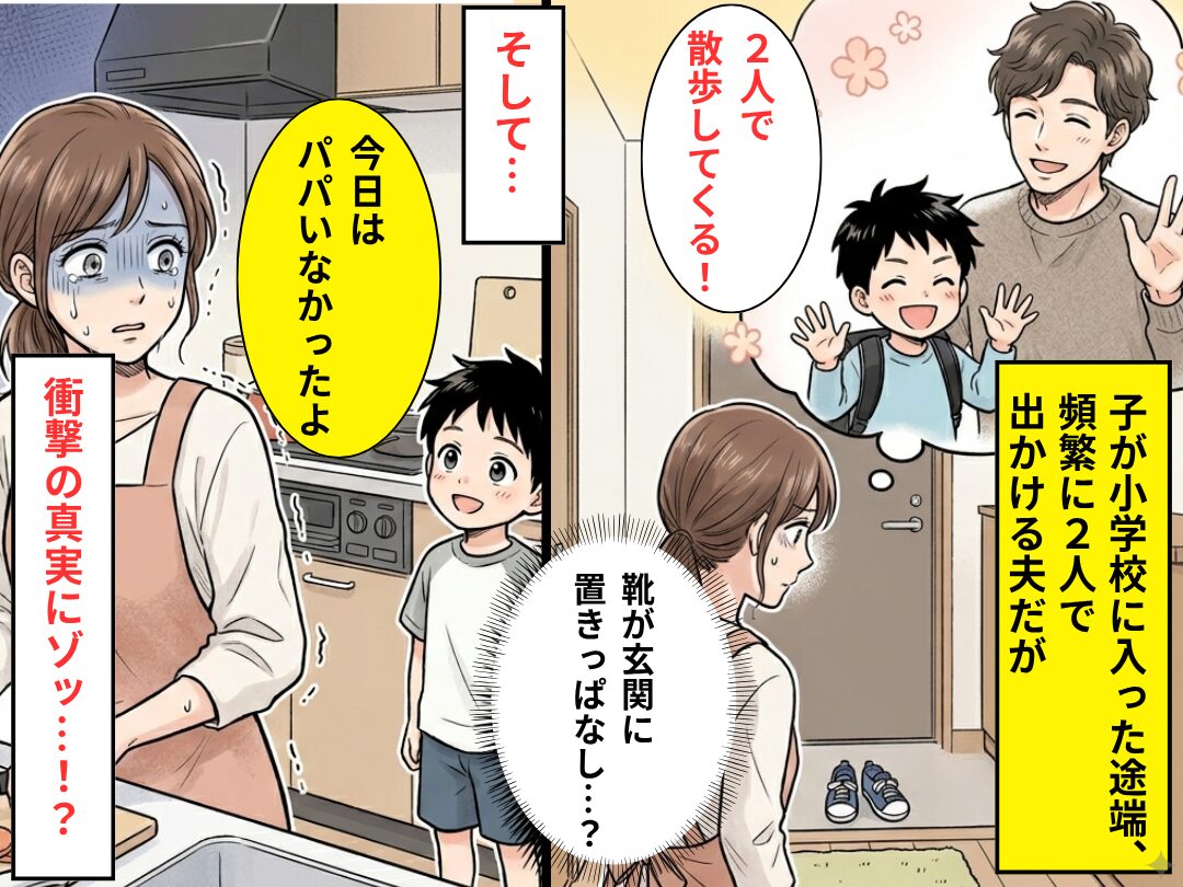 子が小学校に入った途端“頻繁に2人で”出かける夫？しかし⇒「今日はパパいなかった」衝撃の真実にゾッとした話