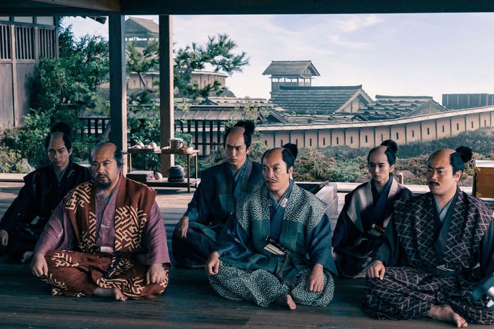 (左から)山田裕貴、小手伸也、杉野遥亮、音尾琢真、板垣李光人、岡部大「どうする家康」第31話より(C)NHK