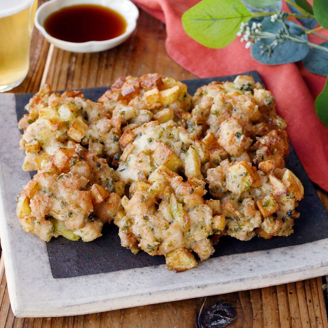 鶏むね肉で！磯辺じゃがチキン