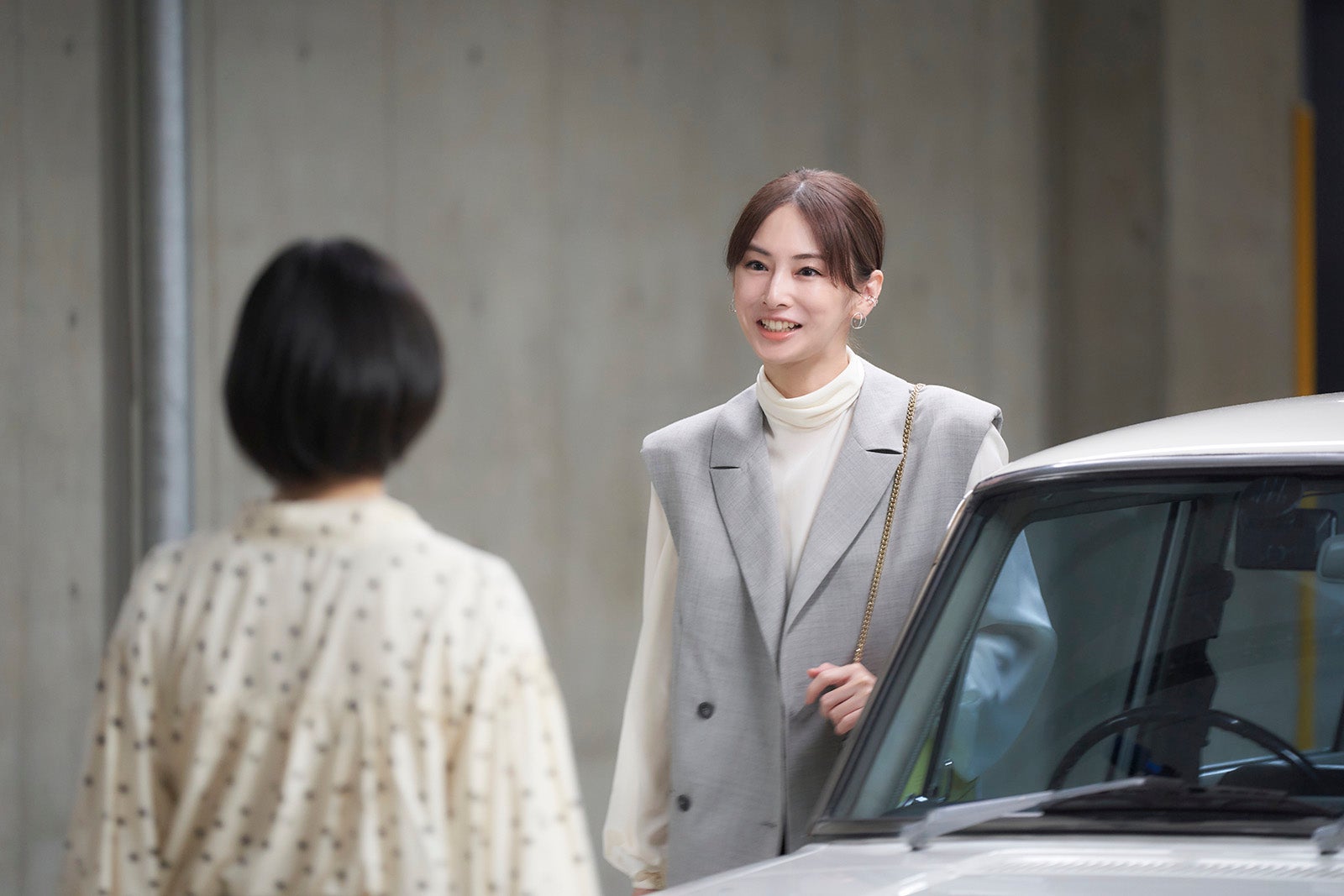 北川景子／CM「いざというとき」篇メイキングより（提供写真）