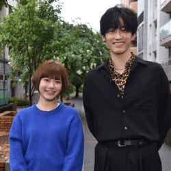 新水曜ドラマ「恋です！～ヤンキー君と白杖ガール～」クランクインをした杉咲花（左）、杉野遥亮（右）（C）日本テレビ
