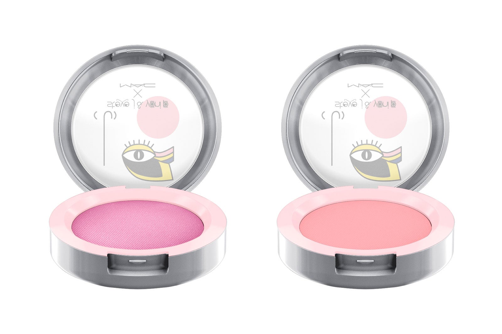 「パウダー ブラッシュ」左、ピオニー ペタル、右シュガー オア シロップ／画像提供：M・A・C