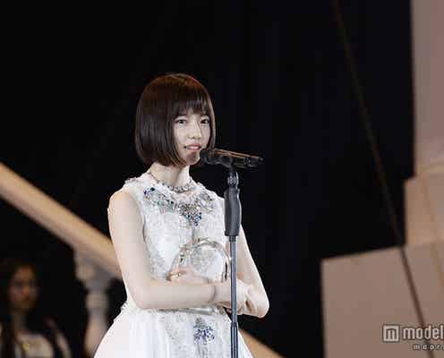 島崎遥香、順位発表で涙のスピーチ「AKB48の第2章を作りたい」<第7回AKB48選抜総選挙>