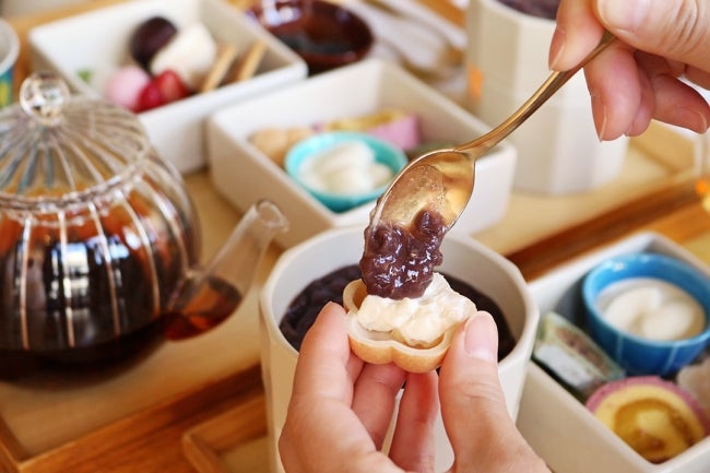 日本のパスタと甘味「こなな」の『あんこフォンデュ』／画像提供：ポトマック