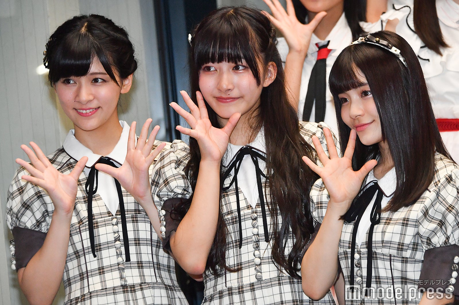 村雲颯香、高橋真生、清司麗菜／NGT48 4thシングルリリースイベント （C）モデルプレス