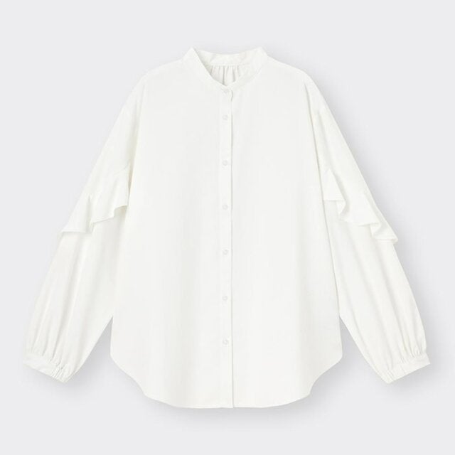 売り切れ早そう…！GUの「白ブラウス」春コーデに頼りになる