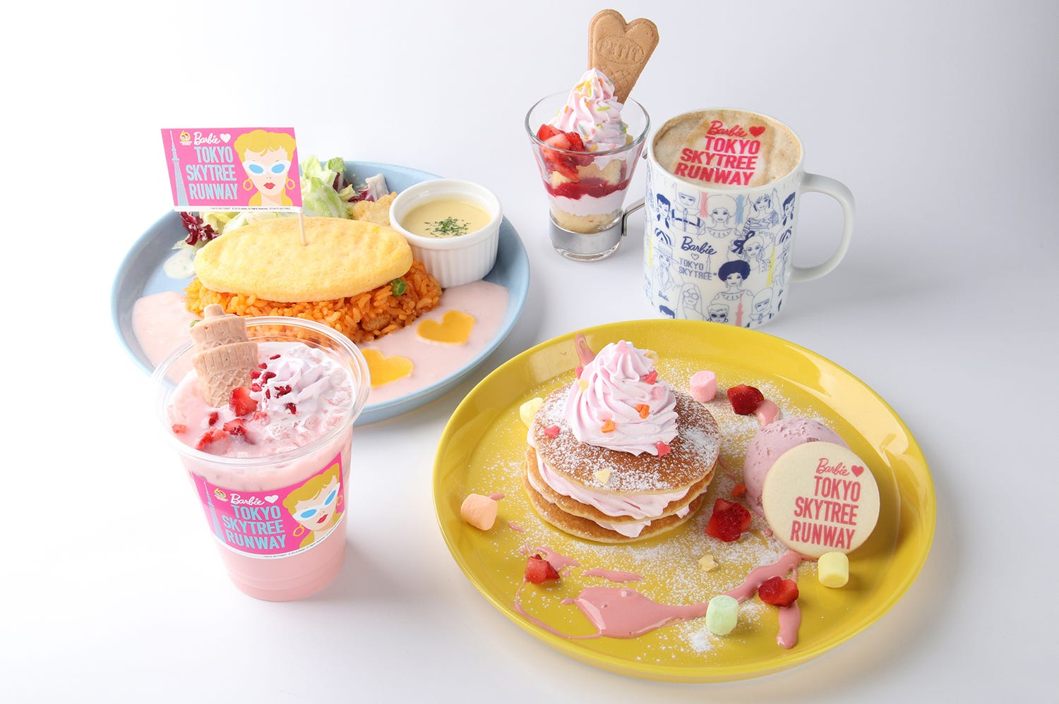 東京スカイツリー、バービーの限定コラボカフェメニュー公開 女心くすぐるガーリーな可愛さ