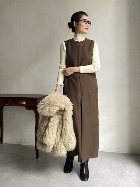 ブラウンコーデ　秋