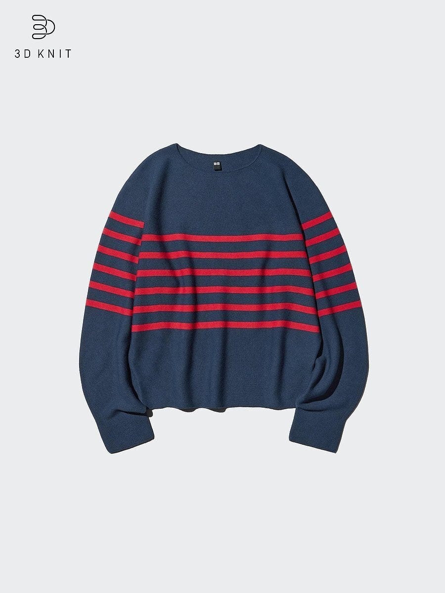 ユニクロ 3Dコットンクルーネックボリュームスリーブセーター ユニクロの3Dコットンクルーネックボリュームスリーブセーター