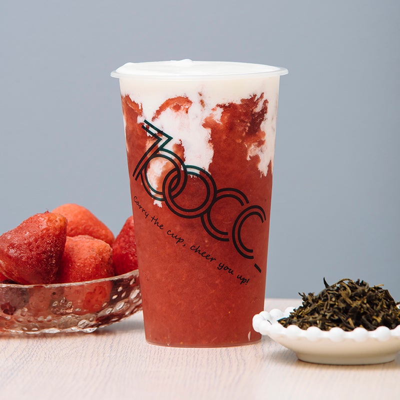 イチゴチーズクリームティ Mサイズ ￥680／画像提供：萬福商会