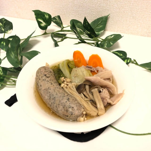 生フランクの鍋盛り付け例