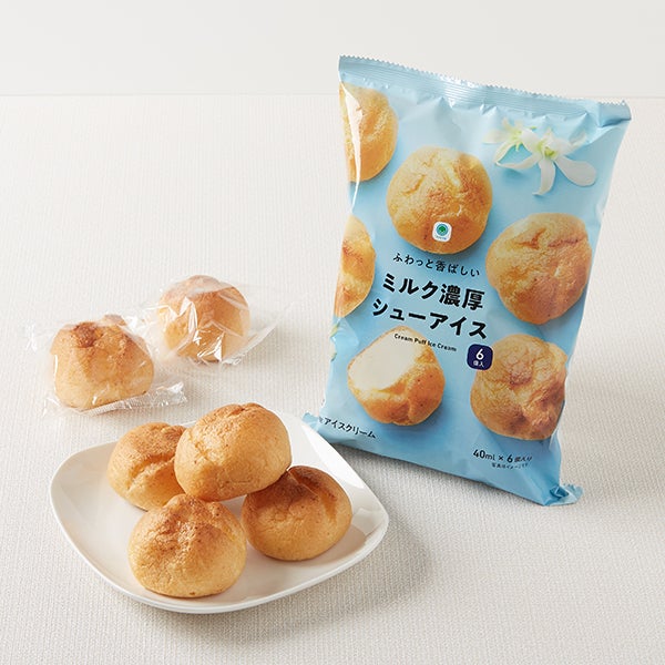 ふわっと香ばしいミルク濃厚シューアイス 6個入／提供画像