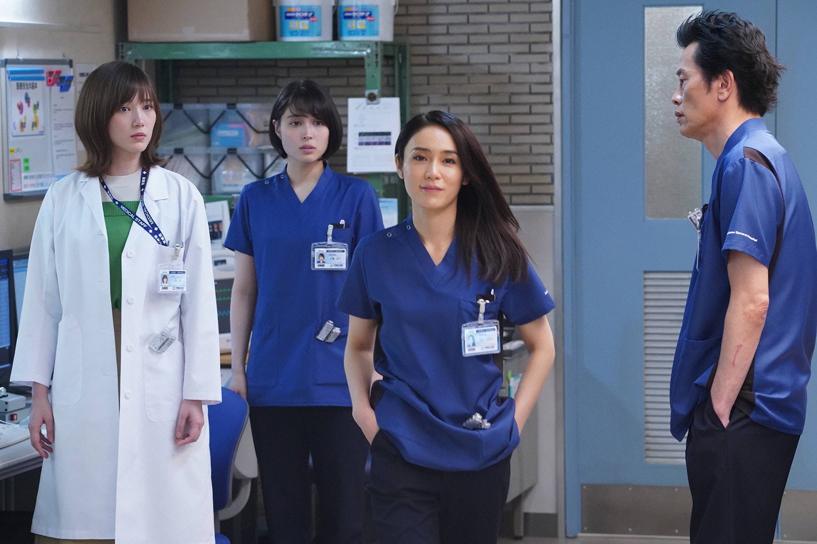 本田翼、広瀬アリス、山口紗弥加、遠藤憲一／「ラジエーションハウス～放射線科の診断レポート～」第6話より（C）フジテレビ