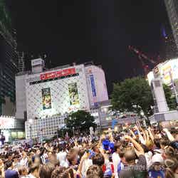 ワールドカップ日本VSコロンビア戦後の渋谷駅前 （C）モデルプレス