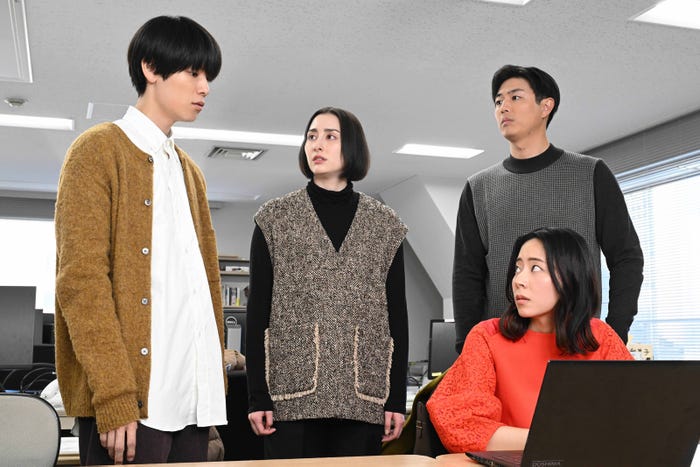 萩原利久、早見あかり、時任勇気、大西礼芳「めぐる未来」第7話より(C)読売テレビ