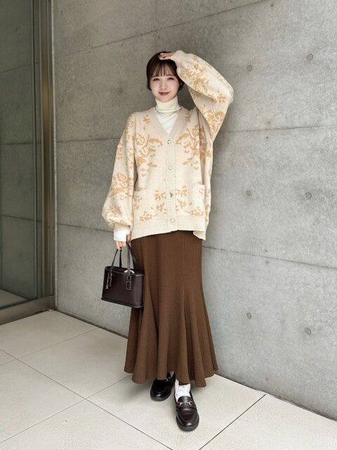 冬のブラウンコーデ