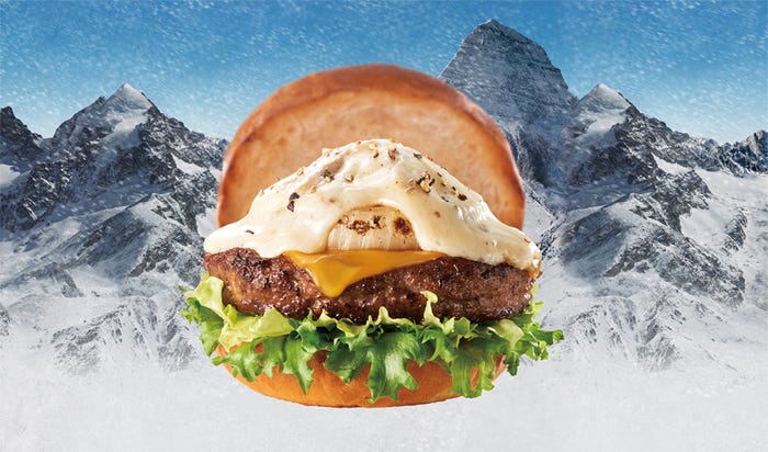 ザ★スノーマウンテンチーズバーガー/画像提供:ジェイアール東日本フードビジネス株式会社