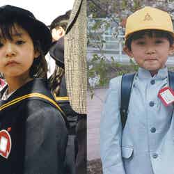 イベントで公開された幼少期写真（左から）新木優子（幼稚園）、吉沢亮（小1） （提供写真）