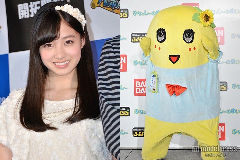 橋本環奈VSふなっしー、天使と妖精のバトル勃発