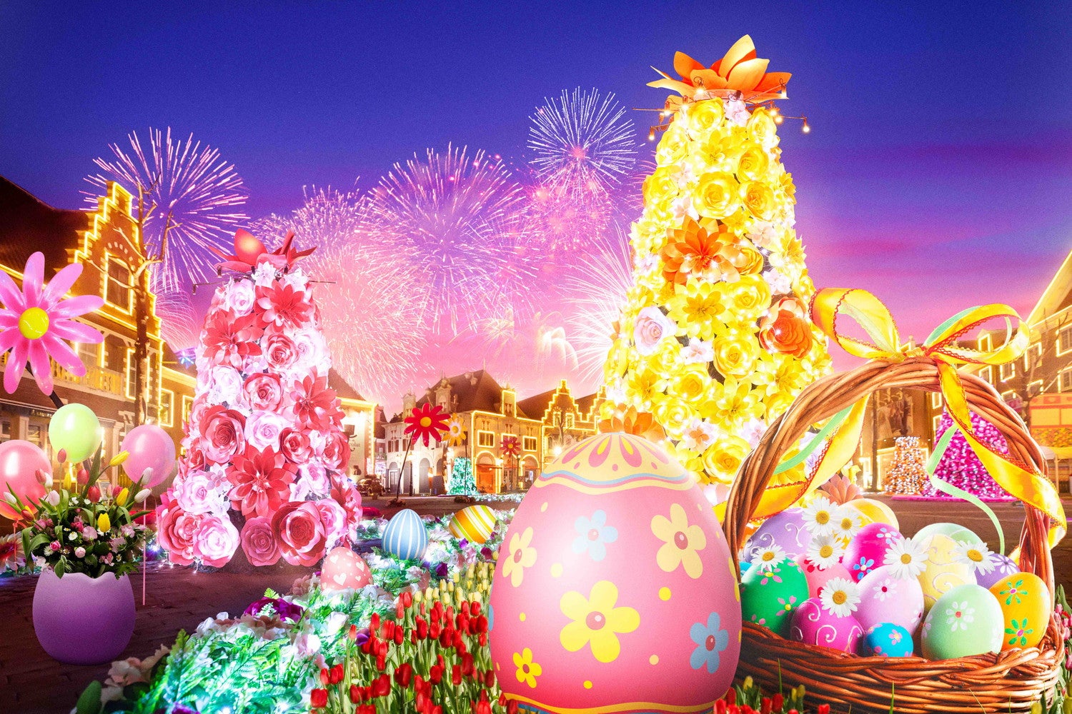 フラワーフェスティバル～花と光のイースター～／画像提供：ハウステンボス