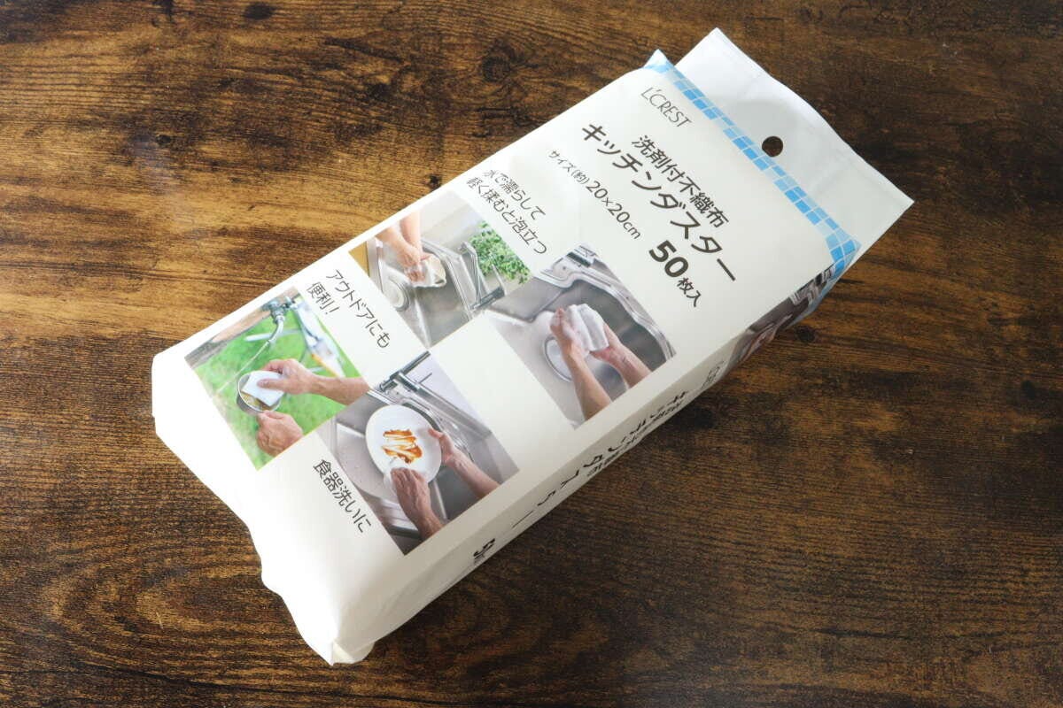L’CREST(ルクレスト) 洗剤付き不織布キッチンダスター 50枚入り L’CREST(ルクレスト) 洗剤付き不織布キッチンダスター 50枚入り