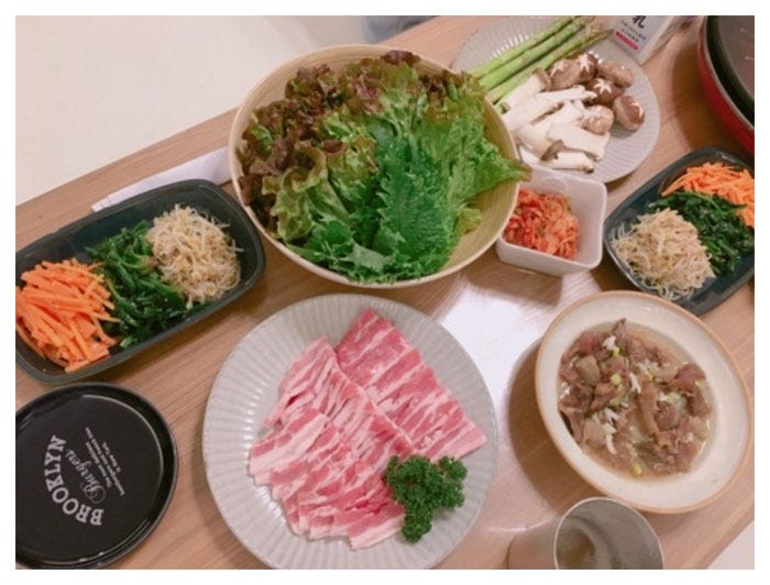 夕食の様子/辻希美公式ブログ(Ameba)より