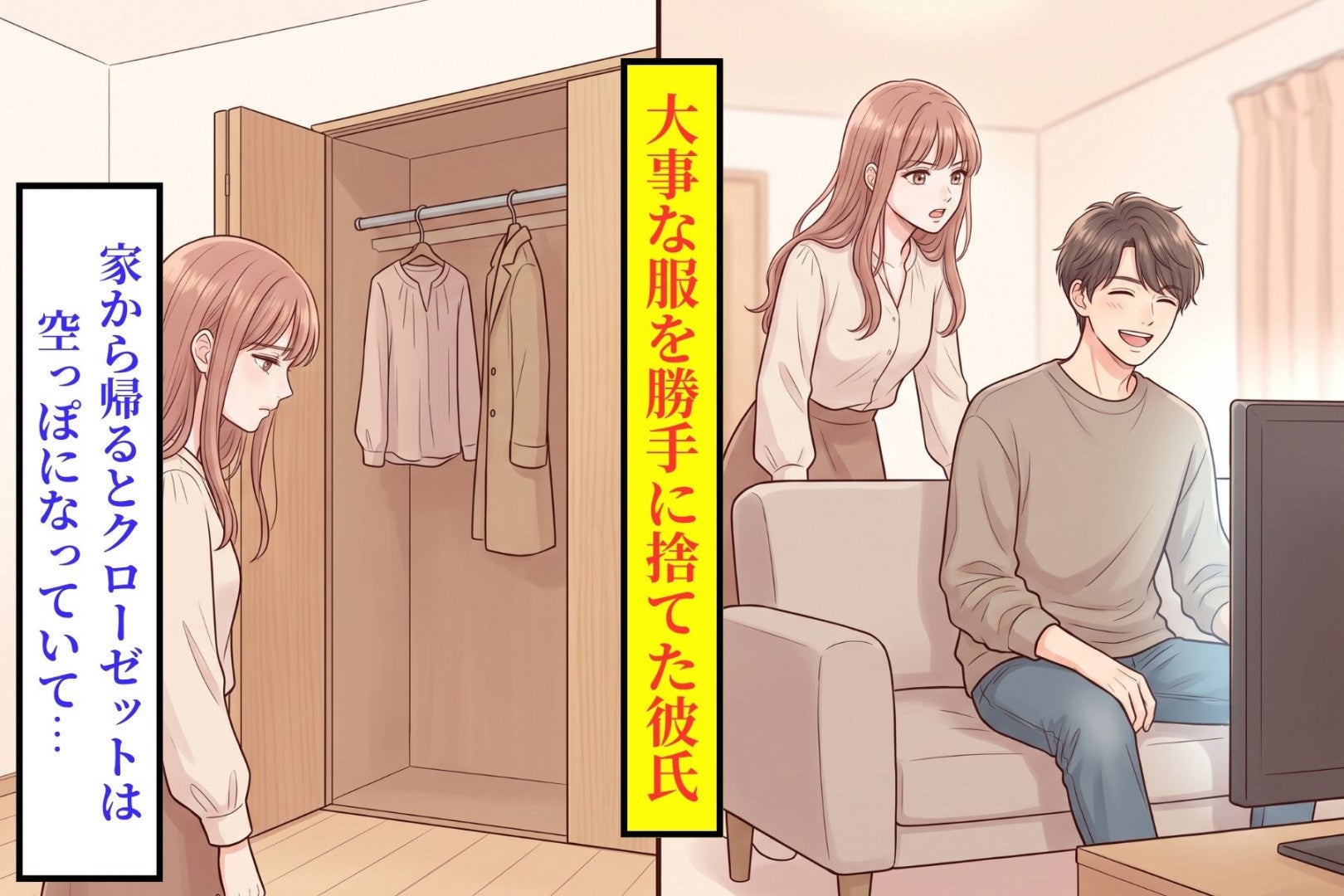 「お前の服、ダサいから捨てたわ」と彼がテレビを見たまま言った日、私は空の収集所に立っていました