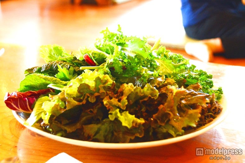 新鮮な有機野菜をたっぷり食べられる