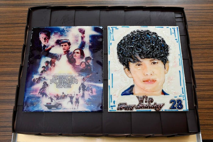 用意された特製ケーキ(提供写真)