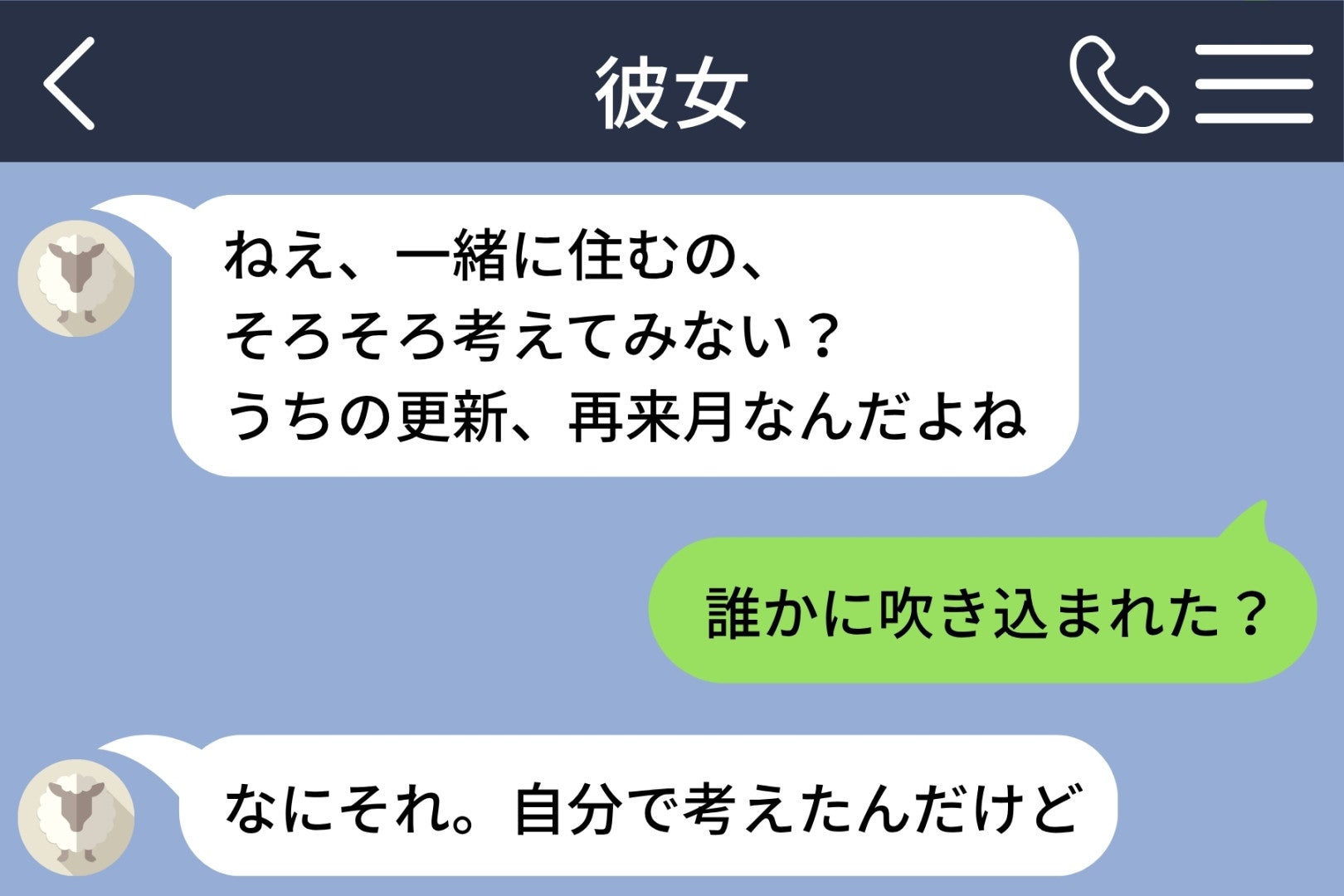 「誰かに吹き込まれた？」と送った俺→彼女からの同棲の誘いを素直に喜べなかった理由