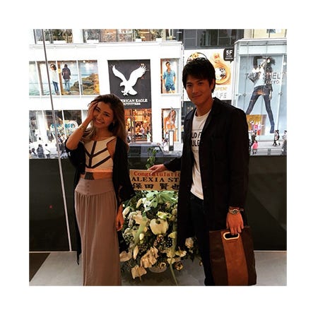 山中美智子(左)&保田賢也の2ショット/保田賢也Instagramより
