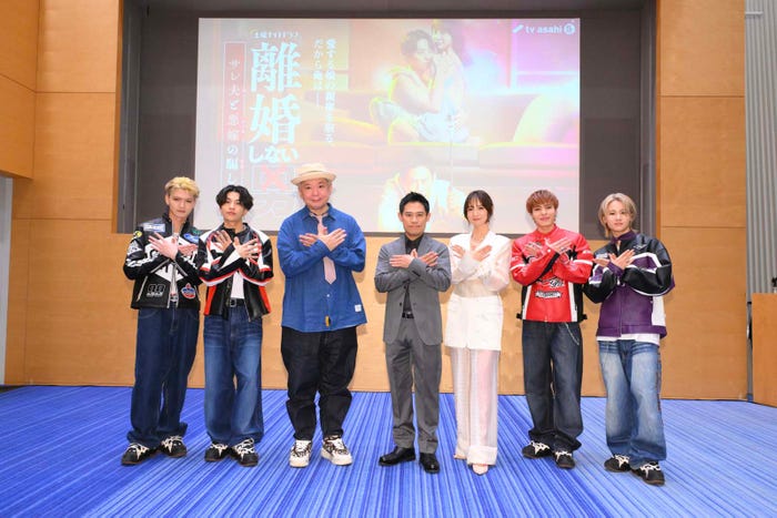 鈴木おさむ氏、伊藤淳史、篠田麻里子、WOLF HOWL HARMONY(C)テレビ朝日