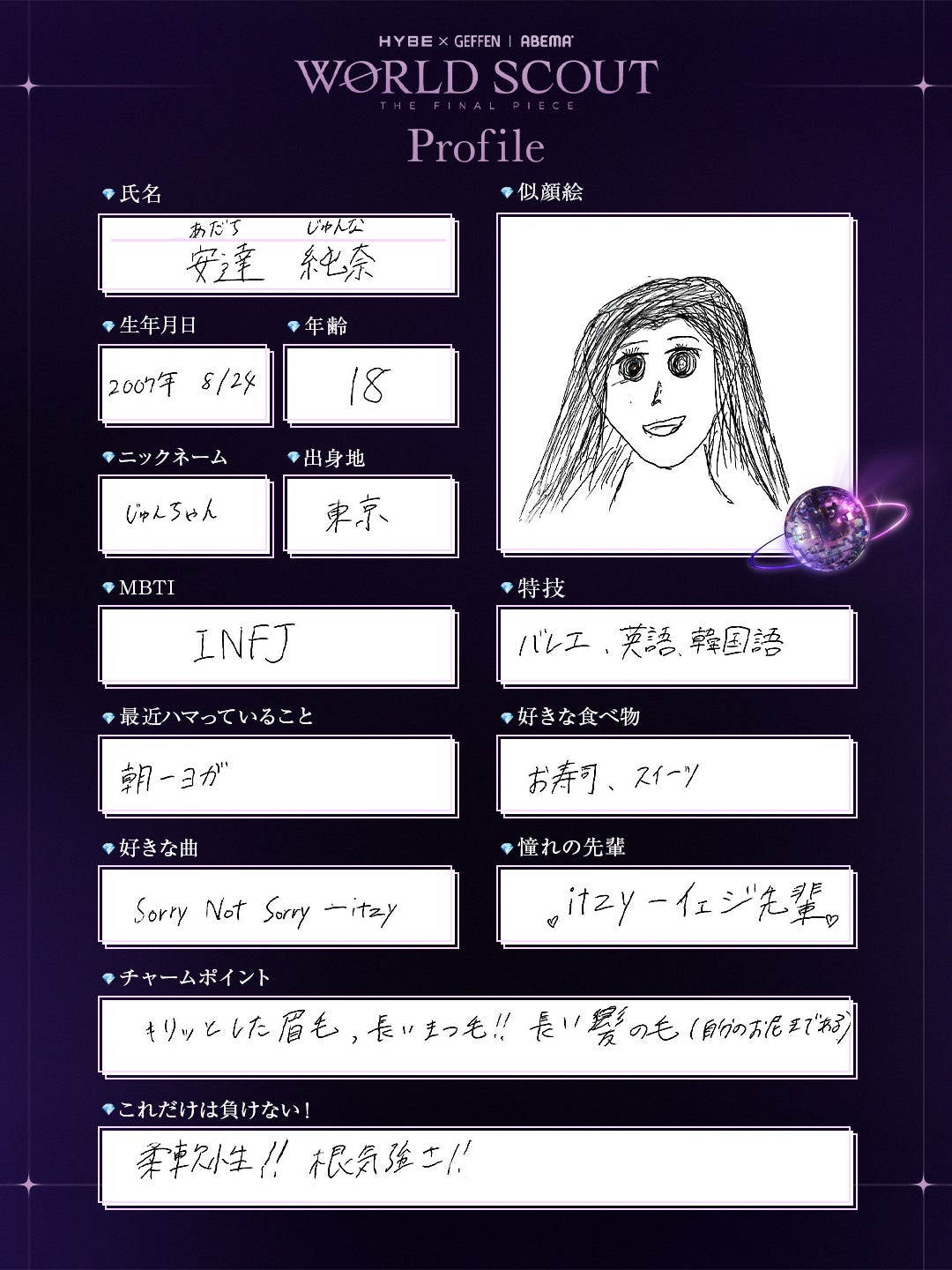 安達純奈（Junna Adachi）（C）AbemaTV,Inc.