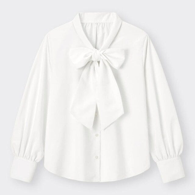 GU　ブラウス　白　トップス