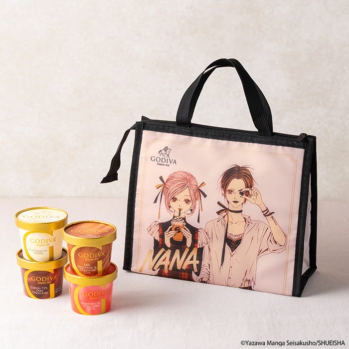 「ゴディバ×NANA カップアイスクリーム保冷バッグセット」(C)Yazawa Manga Seisakusho/SHUEISHA