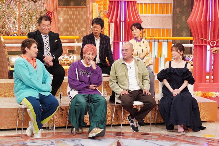 (後列左から)小杉竜一、吉田敬、磯野貴理子(前列左から)りんたろー。、兼近大樹、あばれる君、松村沙友理(C)フジテレビ